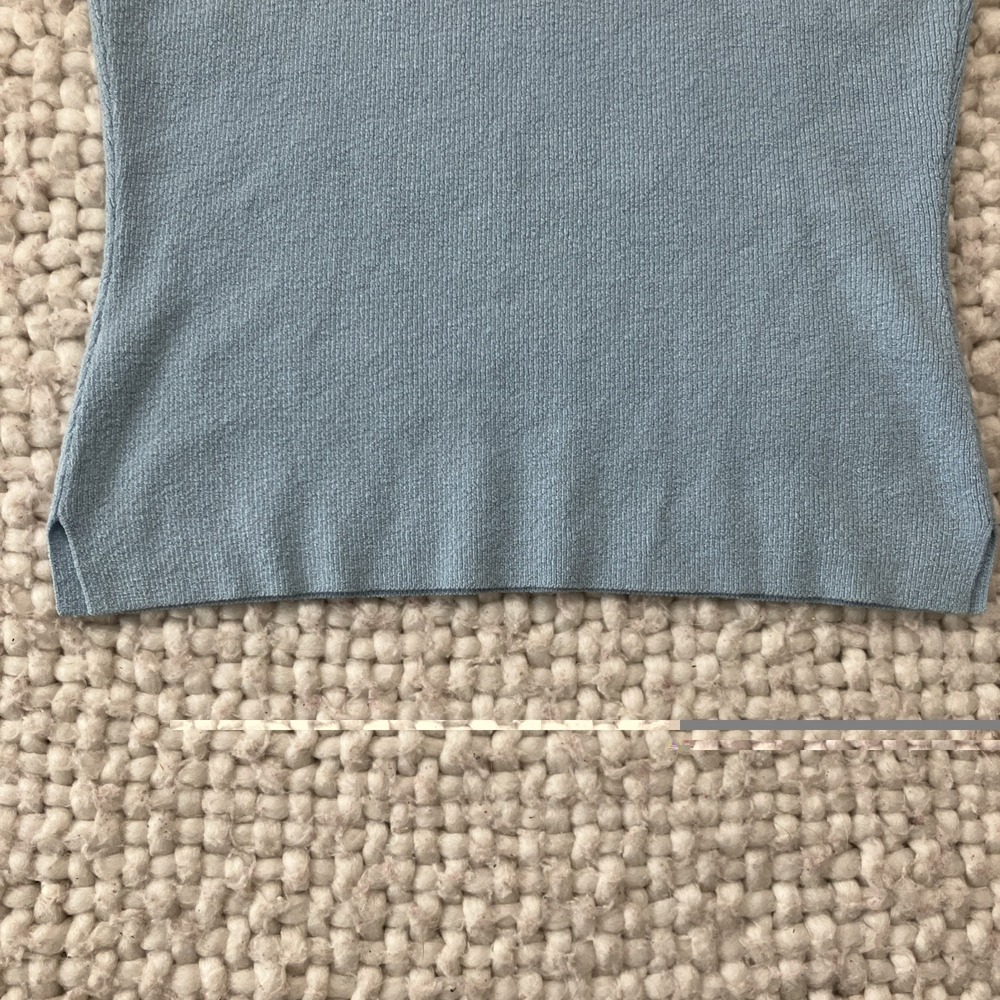 Y2K The Limited Ribbed Tank Top Deep V Blue Medium Preppy Academia‎ - Picture 7 of 10